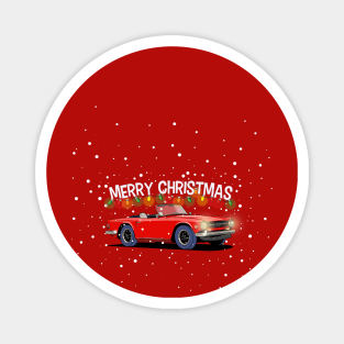 Triumph TR6 Christmas Magnet